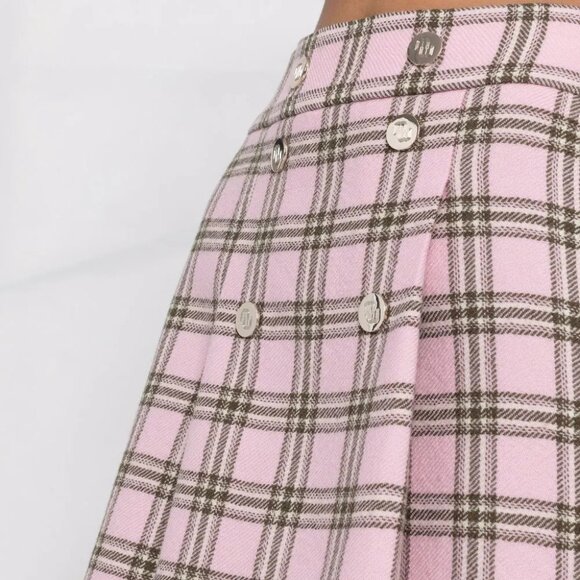 NWT Maje Jalisa Pink Checked Wool Mini Skirt ASO Enid Sinclair - Picture 6 of 12